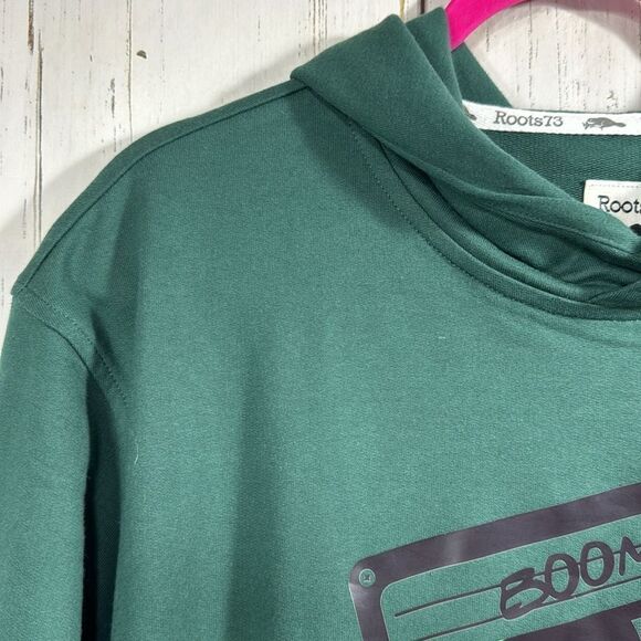 Roots73 Rome Records Graphic Hoodie Green Unisex Size L Retro Streetwear - Picture 2 of 15